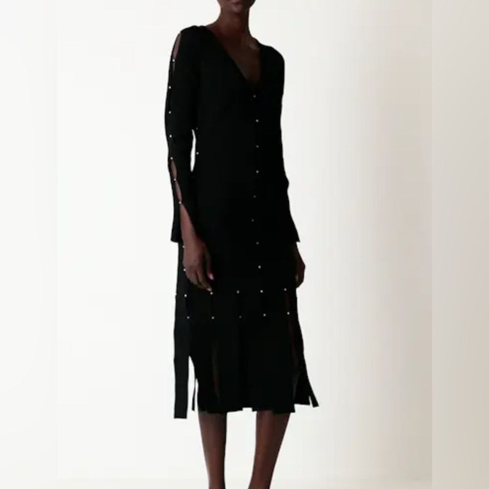 St. John Evening Car Wash Long Sleeve Jersey Dress